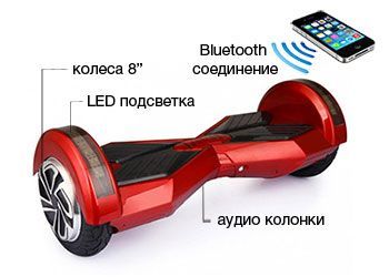 Гироскутер Smart Balance Transformer LED 8" Граффити Желтый