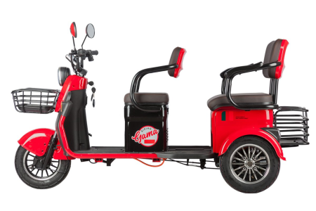 Электротрицикл Rutrike Gelbert Kappa 48V/60V 650Вт красный