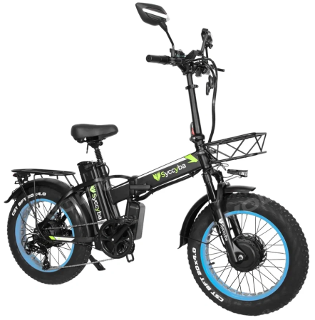 Электровелосипед SYCCYBA H1 (F10) DUAL 20AH синий