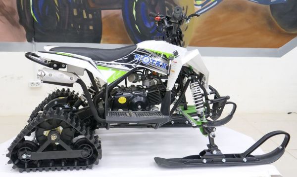 Детский снегоход Gekkon Snow (Снегоцикл) бело-зеленый